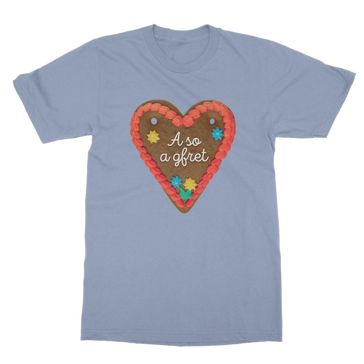 Women's Bavarian Graphic T-Shirt "A so a greft" with gingerbread heart - 5 colours - Bavari Shop - Bavarian Outfits, Dirndl, Lederhosen & Accessories